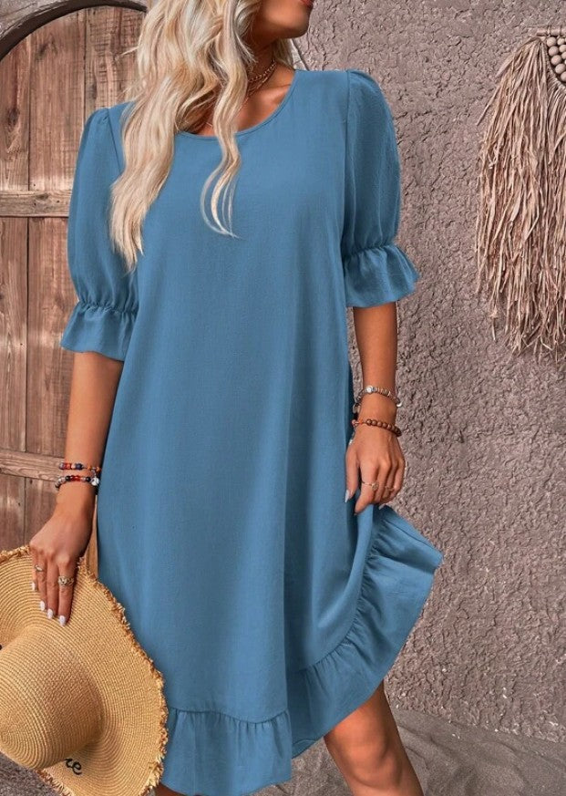 Isolde - Retro-Midi-Kleid mit Dreiviertelärmeln