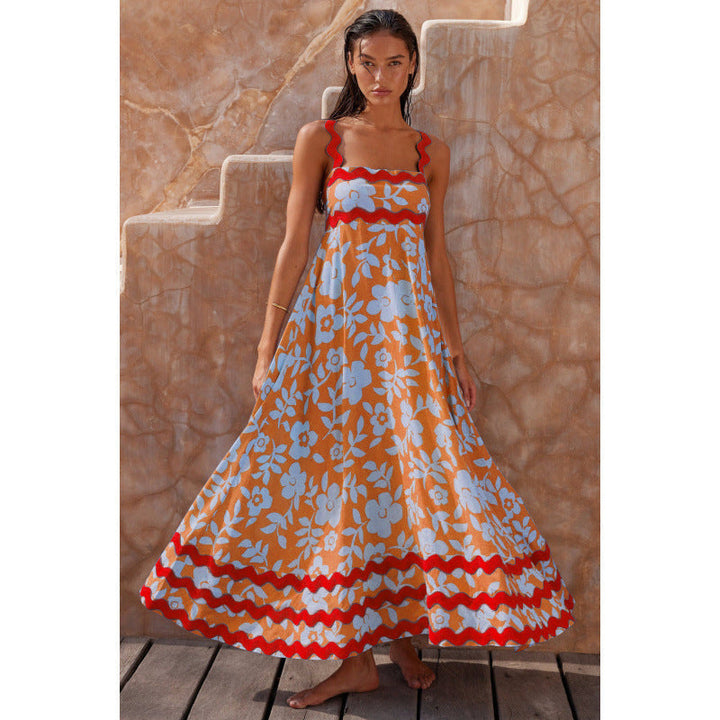 Wrenley - Maxi Boho Kleid mit Dekolleté
