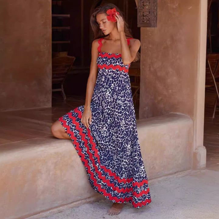 Wrenley - Maxi Boho Kleid mit Dekolleté