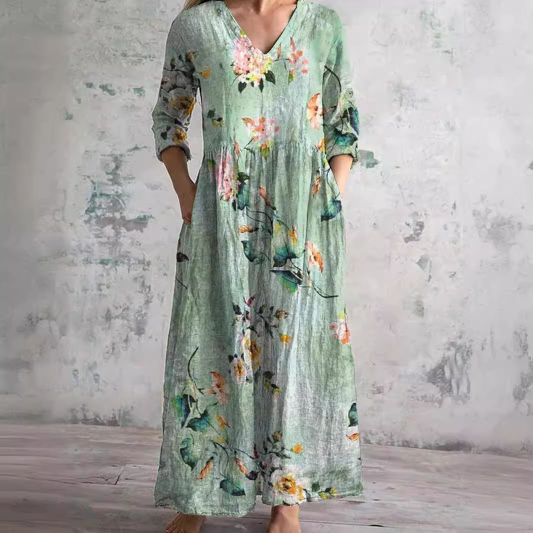 Ivoire - Maxi Bohemian Floral Dress