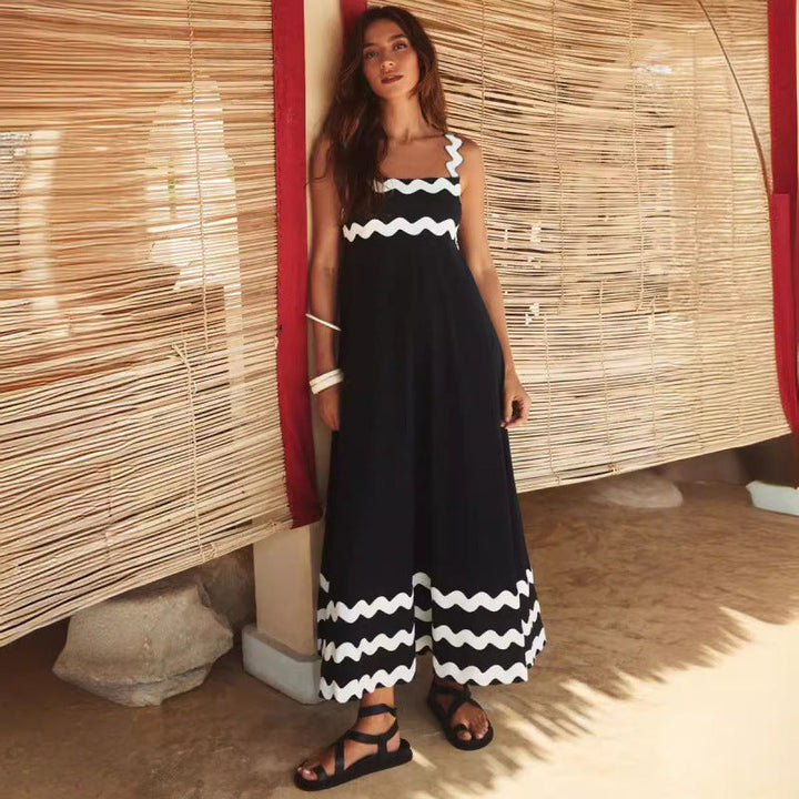 Wrenley - Maxi Boho Kleid mit Dekolleté