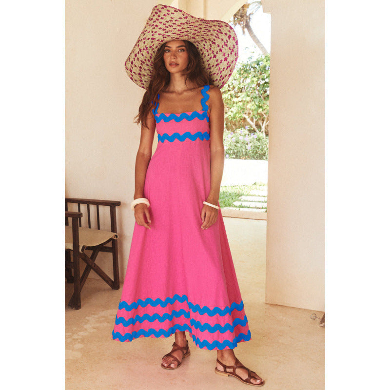 Wrenley - Maxi Boho Kleid mit Dekolleté