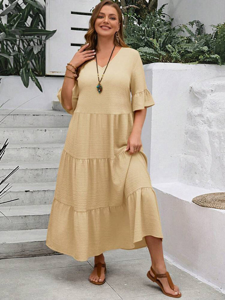 Nena | V-Ausschnitt Kleid in Übergröße