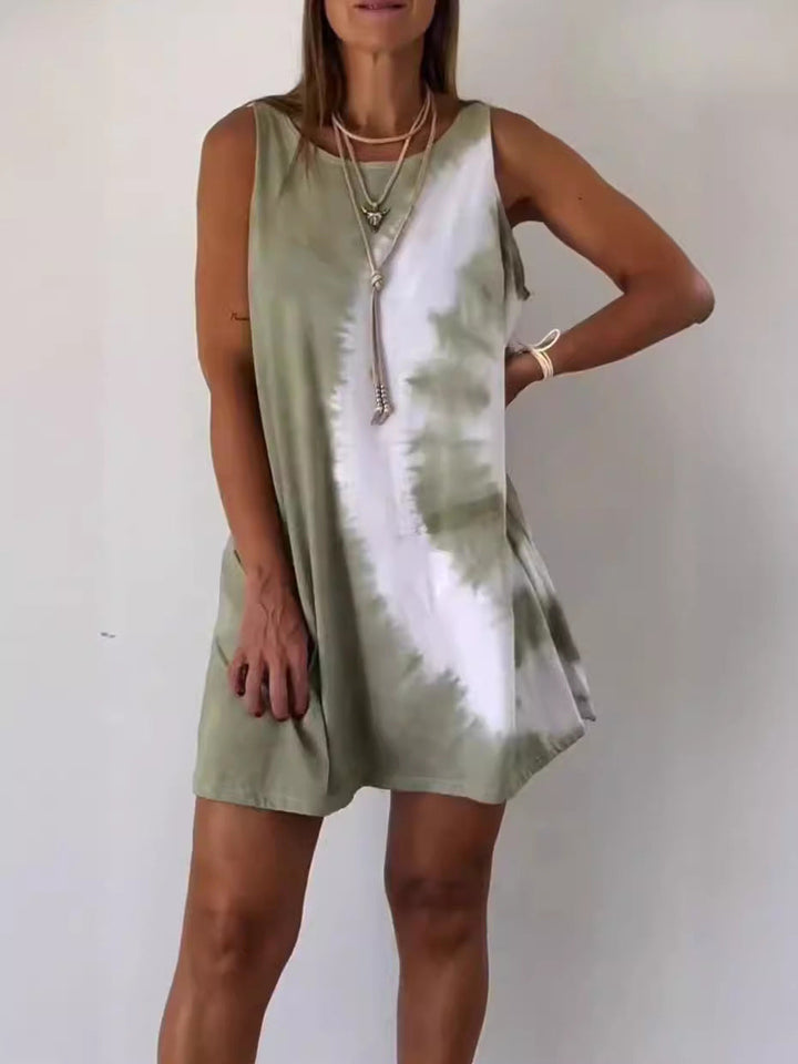 Josie - Mini Kleid mit Farbverlauf im Tie-Dye-Design