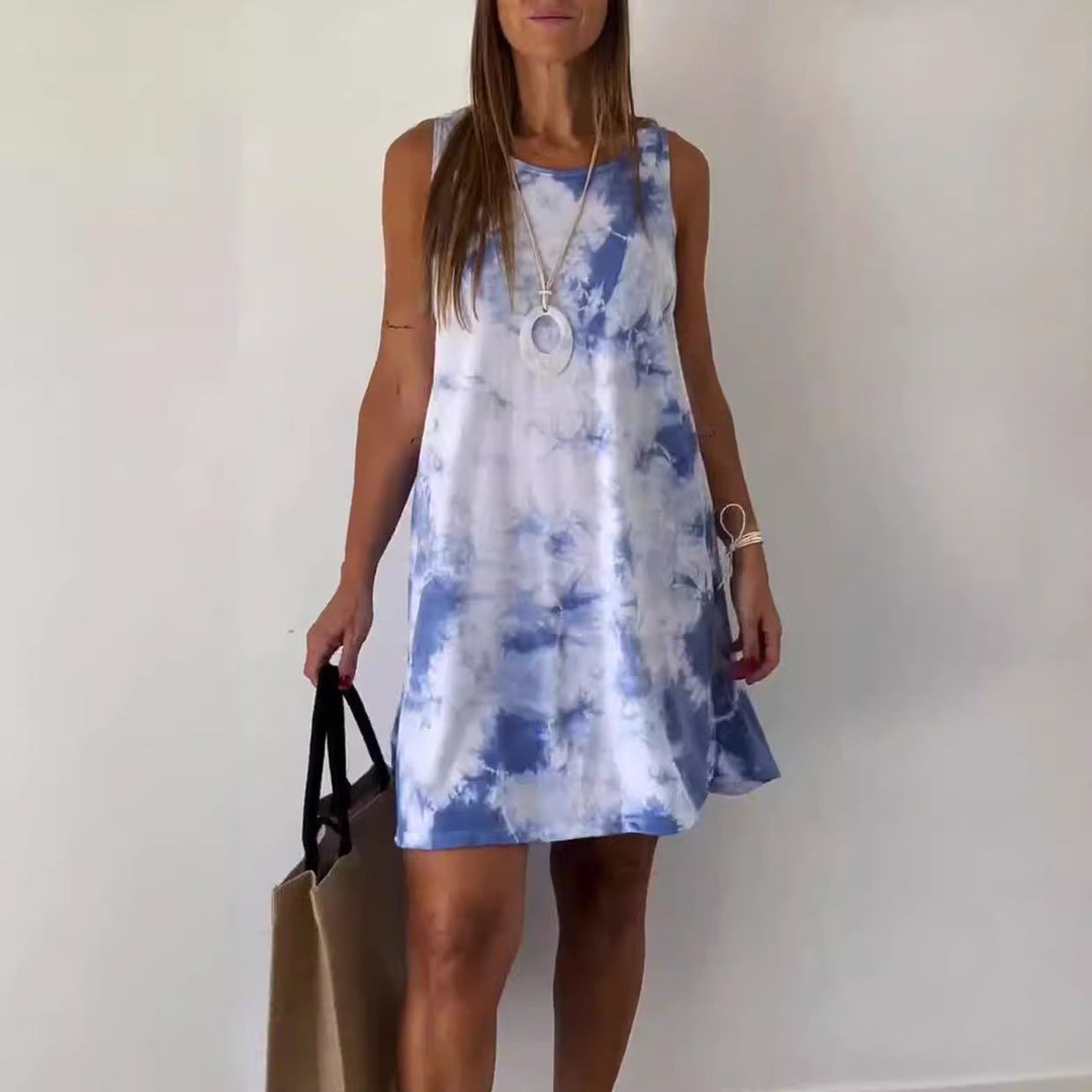 Josie - Mini Kleid mit Farbverlauf im Tie-Dye-Design