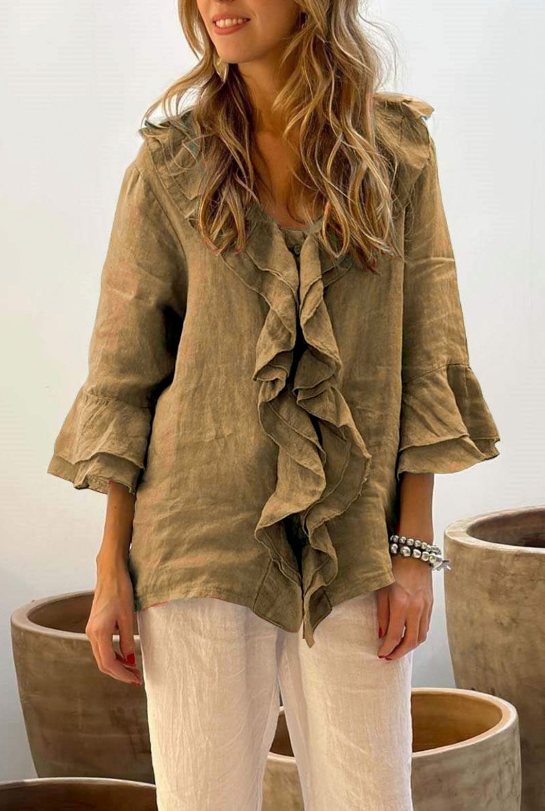 Cherry™ - Stilvolle Bluse mit Rüschen