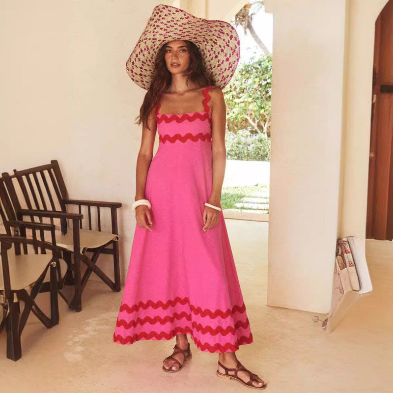 Wrenley - Maxi Boho Kleid mit Dekolleté