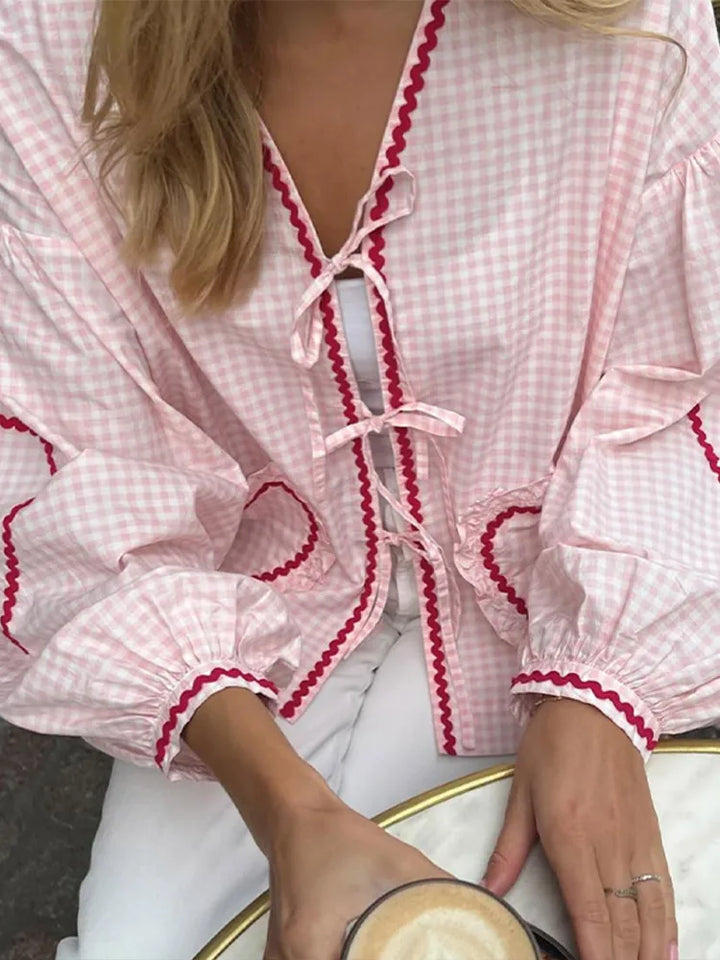 MILA - Herzmuster Bluse