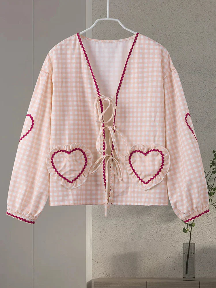 MILA - Herzmuster Bluse