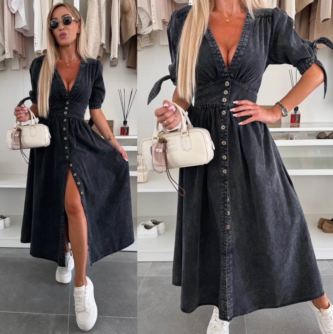 MAYLORA™ | Striking Denim Dress