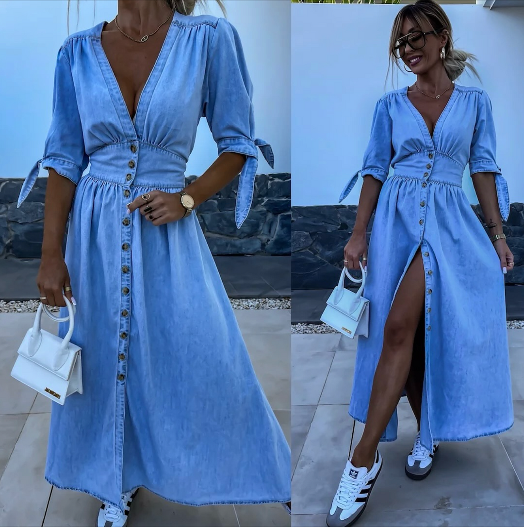 MAYLORA™ | Striking Denim Dress