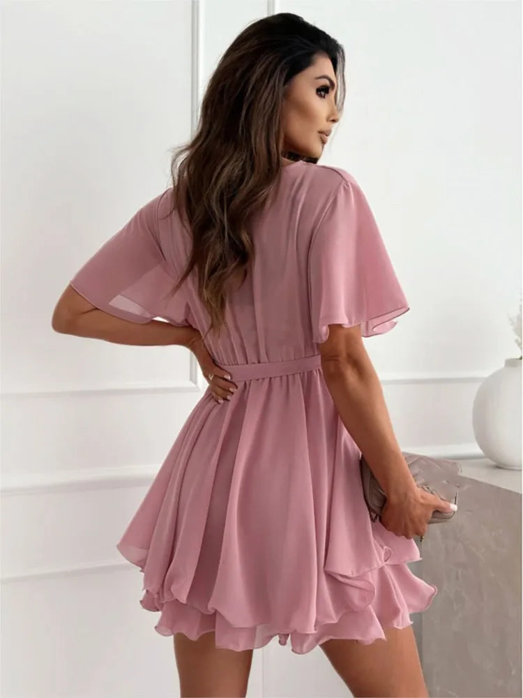 MAYLORA™ | Ruffled Wrap Dress