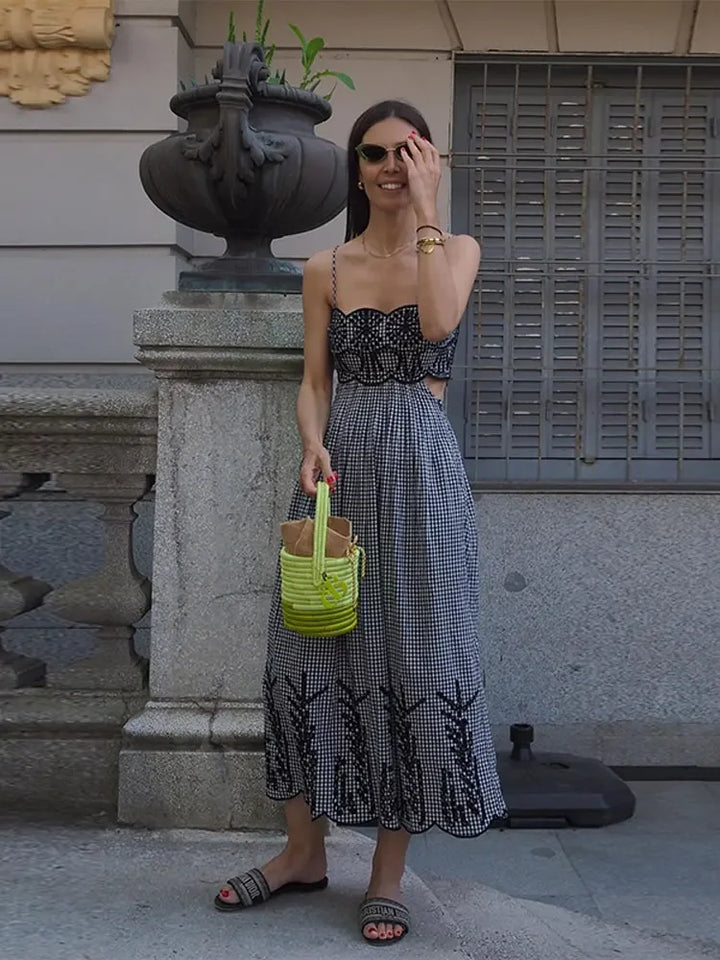 Clara - Elegantes Gingham Kleid