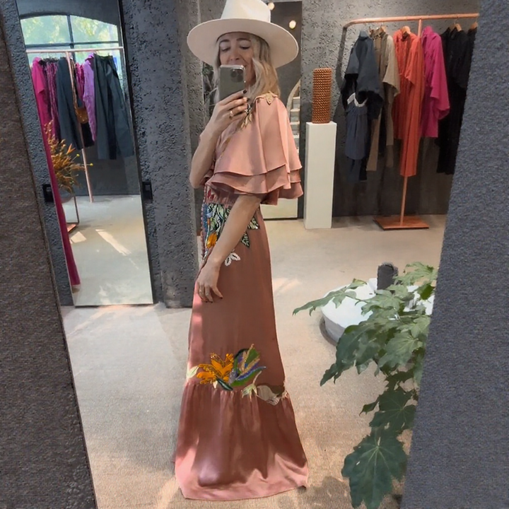 MAYLORA™ | Besticktes Maxi-Boho-Kleid