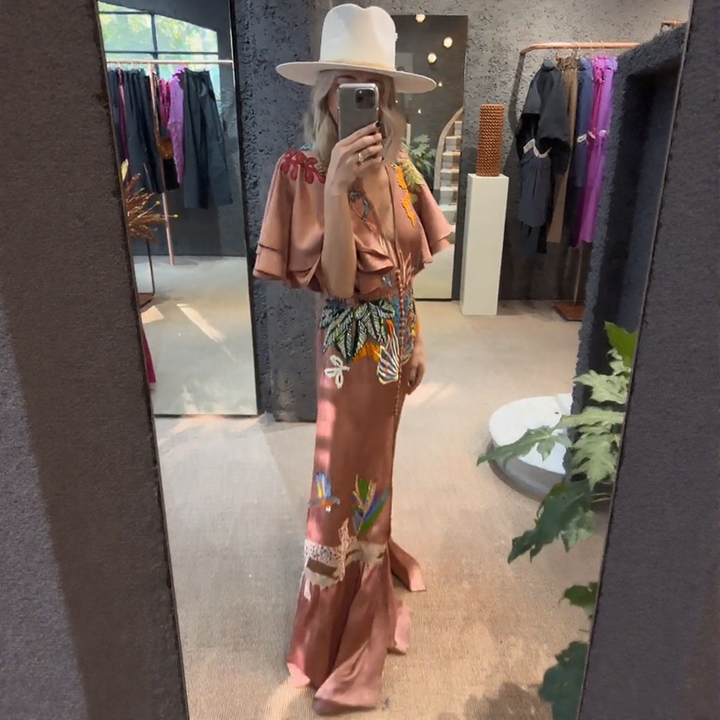 MAYLORA™ | Besticktes Maxi-Boho-Kleid
