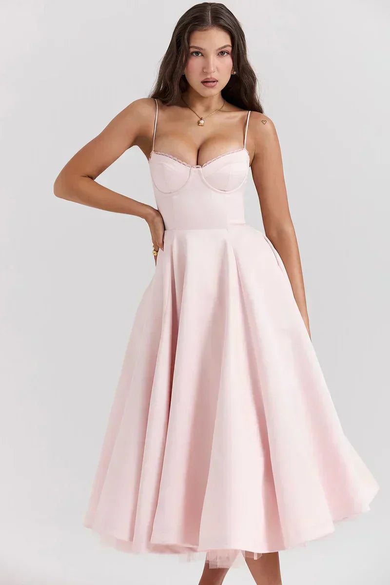 Minerva - Elegantes Spaghetti-Trägerkleid für kleine Prinzessinnen