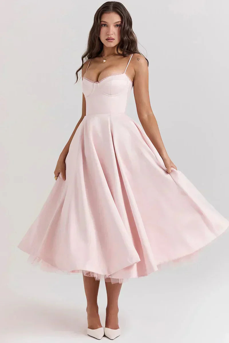 Minerva - Elegantes Spaghetti-Trägerkleid für kleine Prinzessinnen
