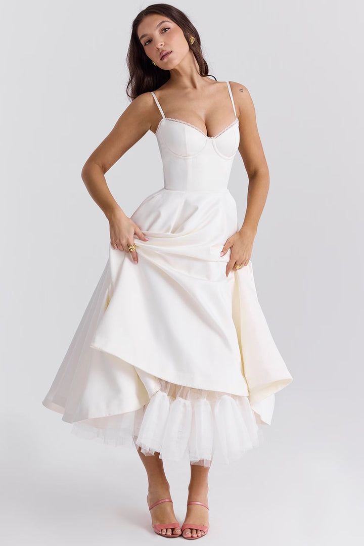 Minerva - Elegantes Spaghetti-Trägerkleid für kleine Prinzessinnen