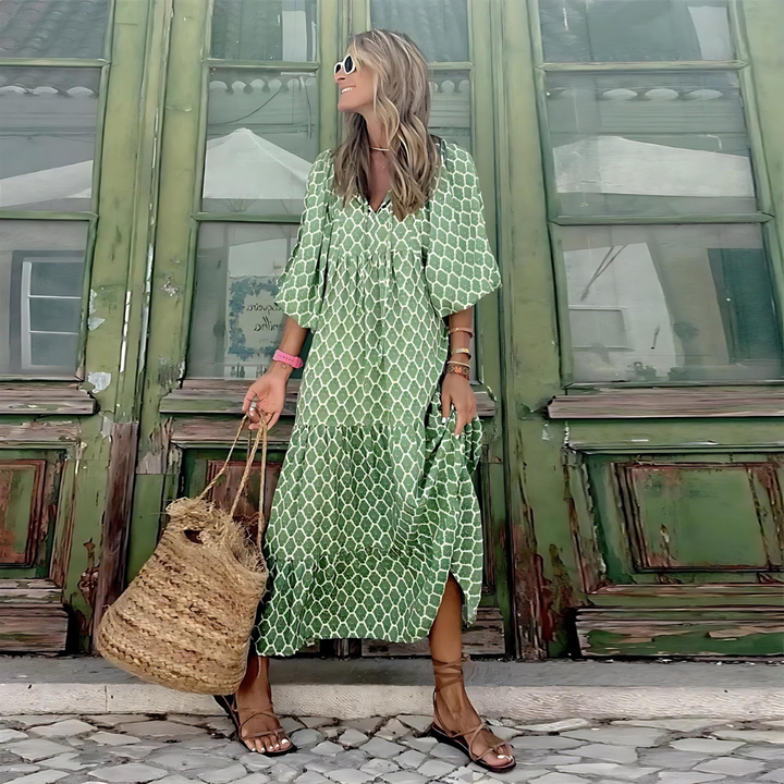 MAYLORA™ | Luftiges Blumen-Kleid mit Rosendesign