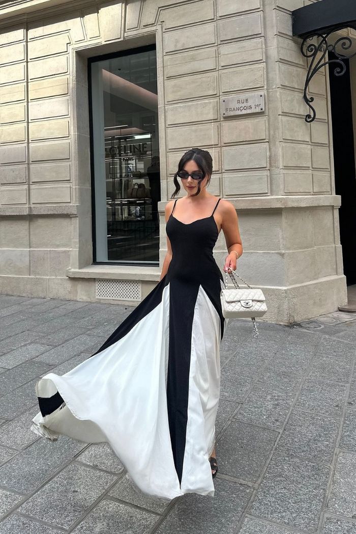 Eliana | Elegantes Maxikleid mit stilvollen Paneelen