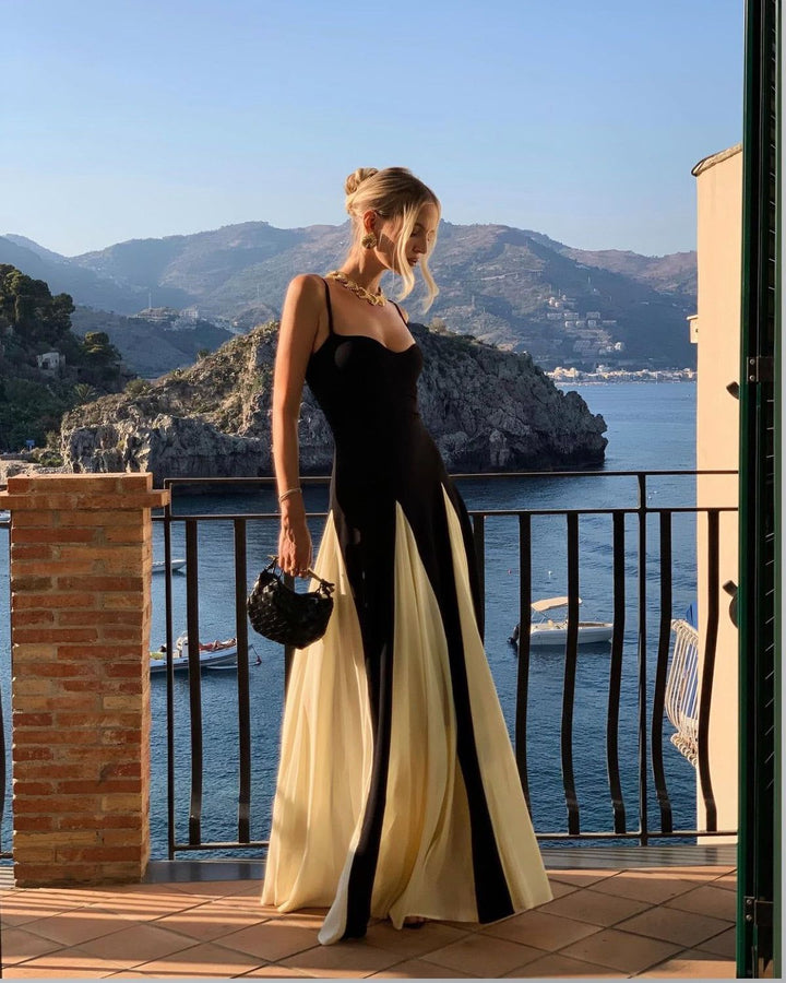 Eliana | Elegantes Maxikleid mit stilvollen Paneelen