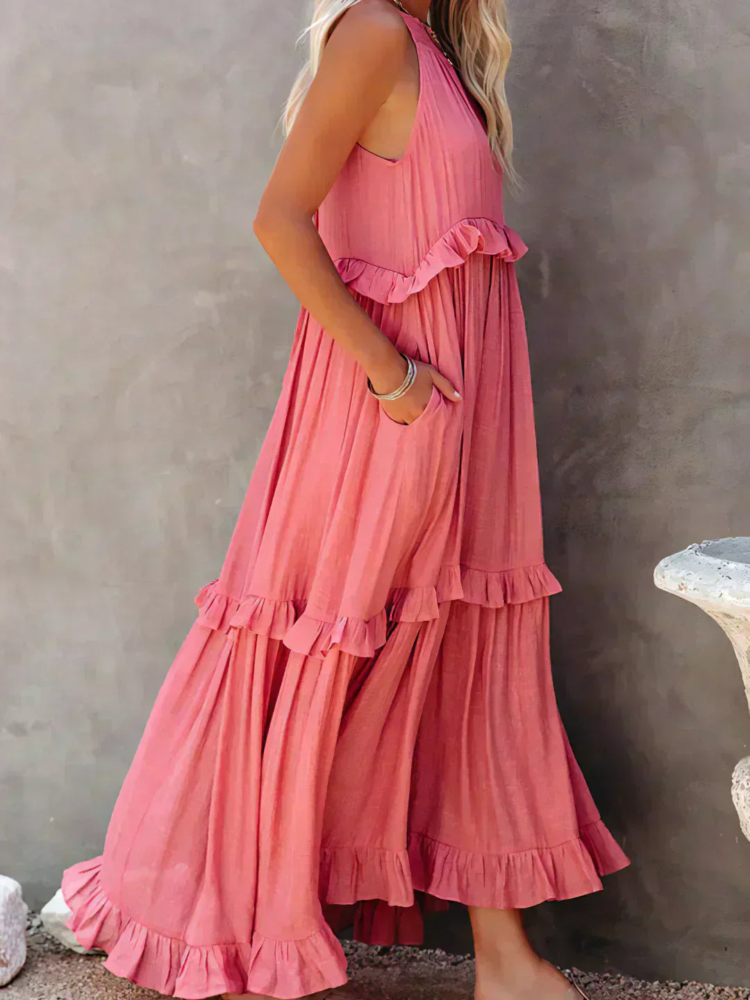 Landry - Ärmelloses Kleid mit stilvollen Rüschen