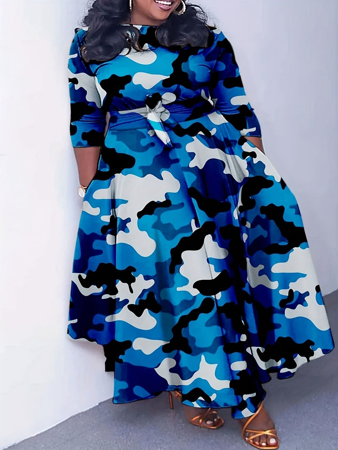 Hannah | Buntes Kleid in Übergrößen