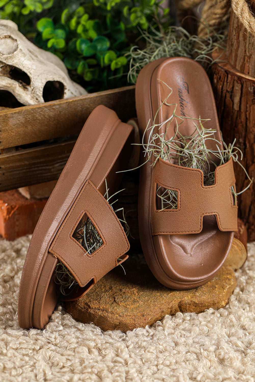 Nandine | Damen Design-Blocksandalen