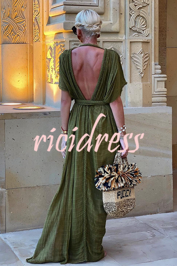 Junia - Maxikleid mit Neckholder und offenem Rücken, perfekt für den Urlaub