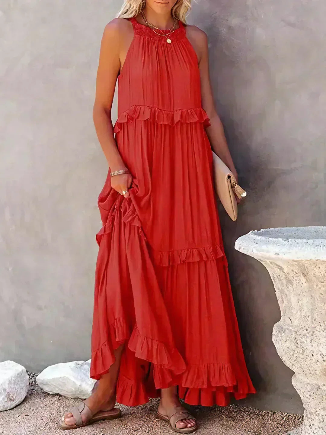 Landry - Ärmelloses Kleid mit stilvollen Rüschen