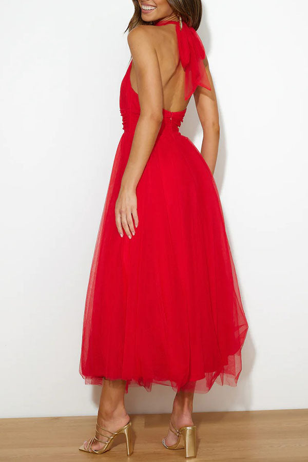 Jael - Elegantes A-Linien Tüll-Abendkleid