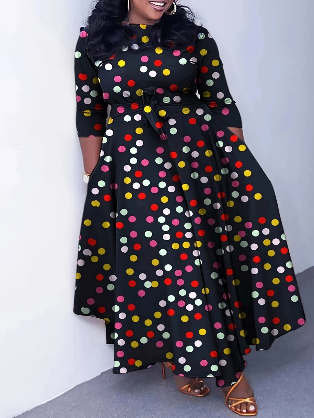 Hannah | Buntes Kleid in Übergrößen