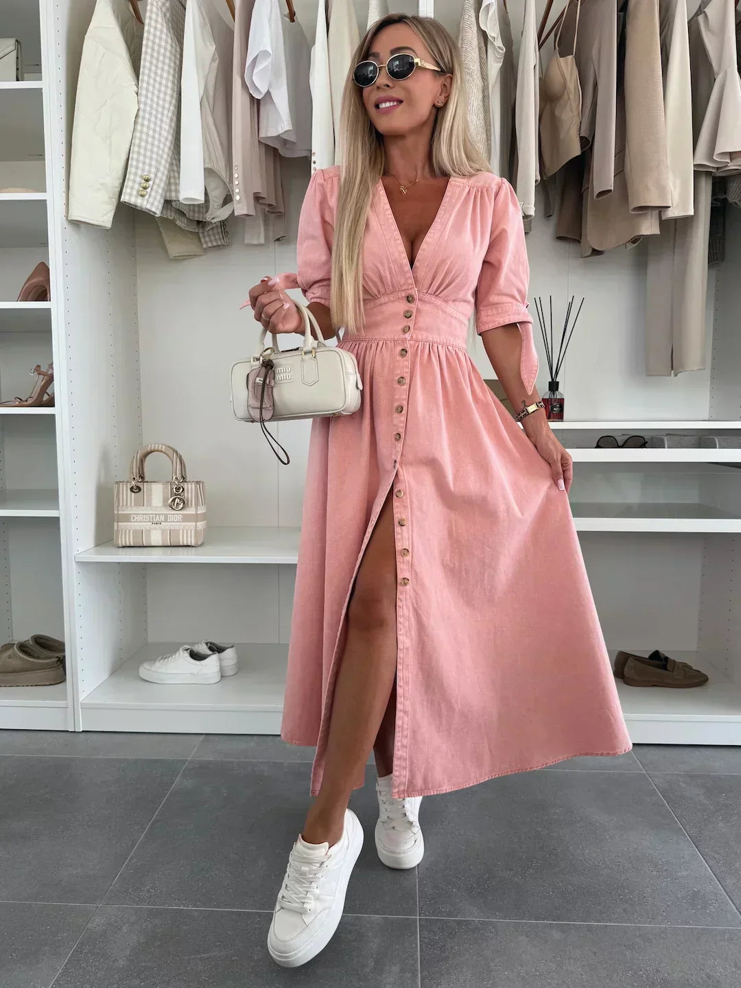 MAYLORA™ | Striking Denim Dress