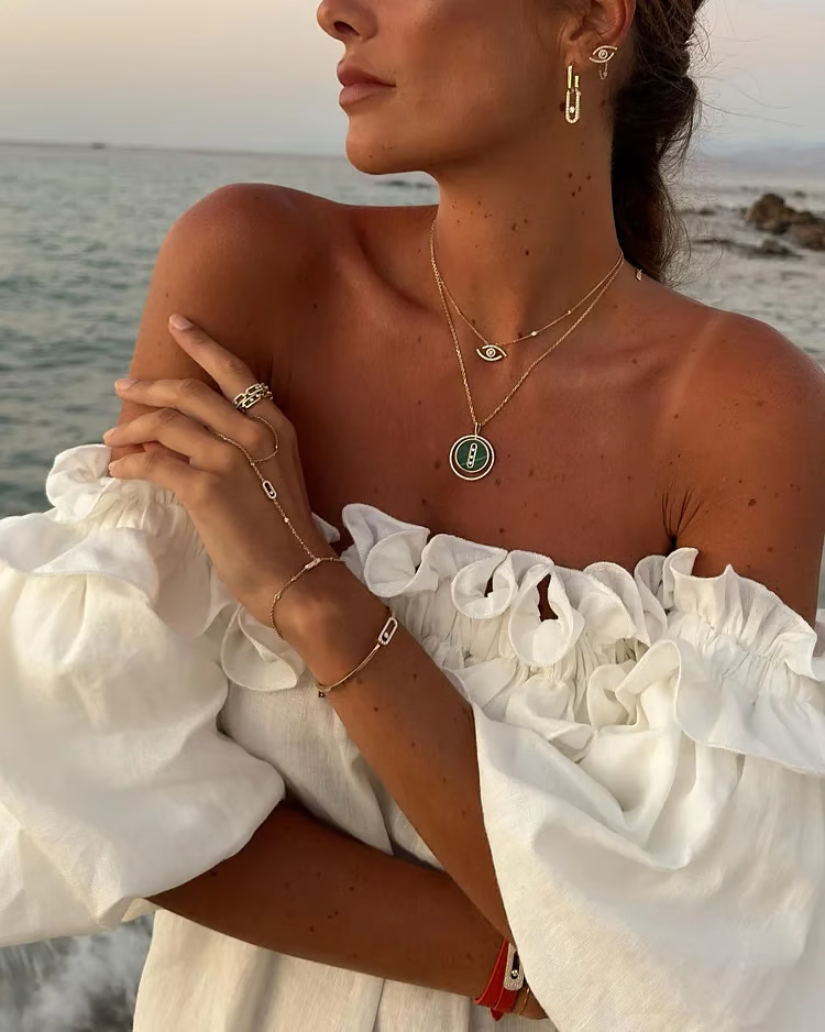 Sofia - Off-Shoulder Leinenkleid