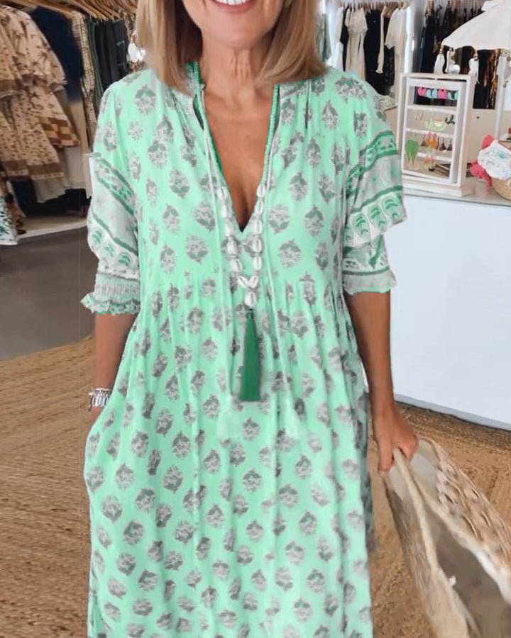 Peyton – Boho-Kleid mit langen, luftigen Ärmeln