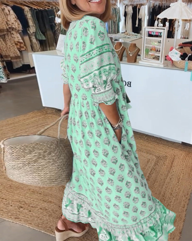 Peyton – Boho-Kleid mit langen, luftigen Ärmeln