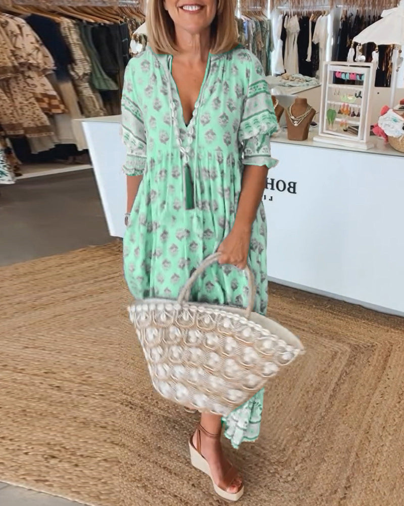 Peyton – Boho-Kleid mit langen, luftigen Ärmeln