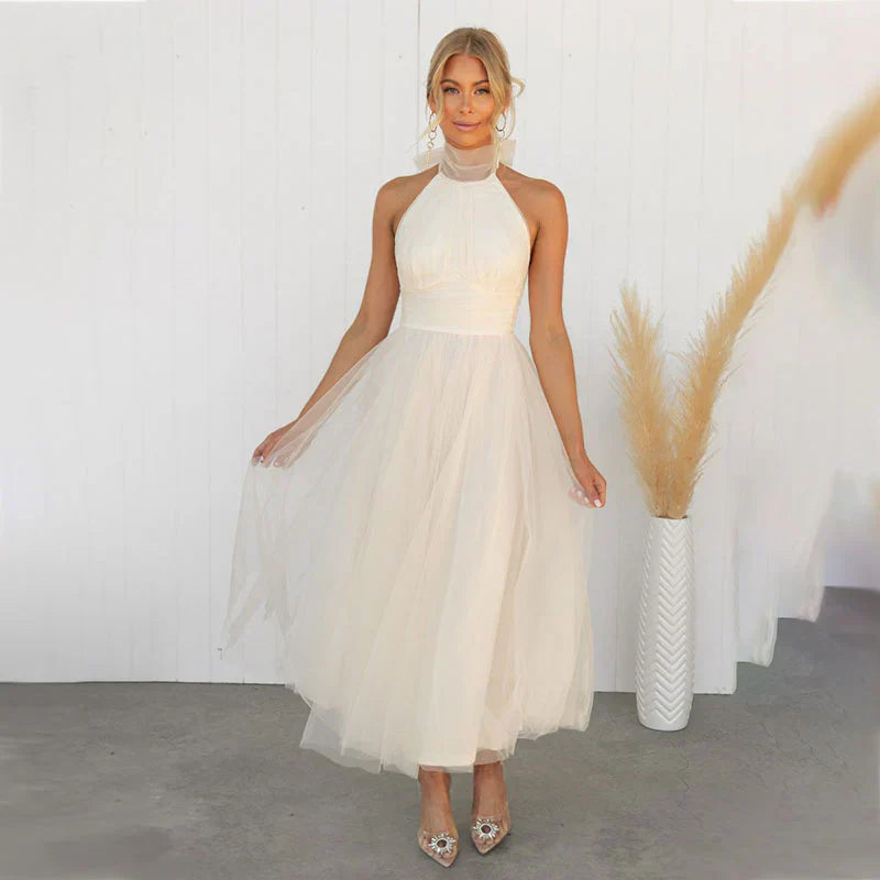 Pearlina - Stilvolles Strickkleid mit Stehkragen