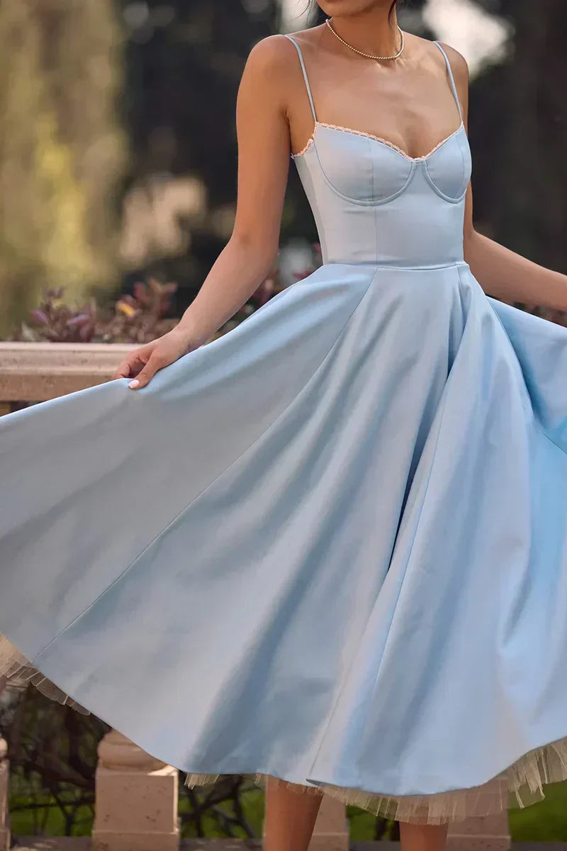 Minerva - Elegantes Spaghetti-Trägerkleid für kleine Prinzessinnen