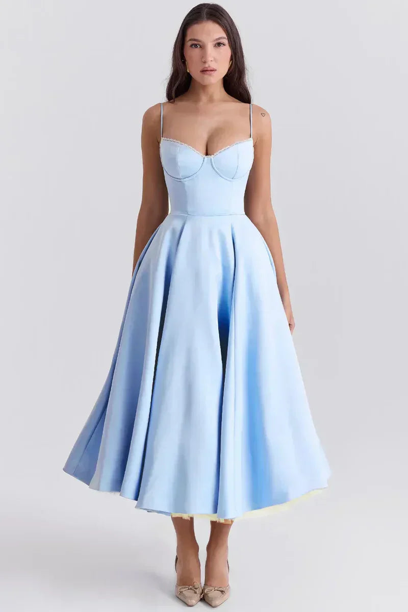 Minerva - Elegantes Spaghetti-Trägerkleid für kleine Prinzessinnen