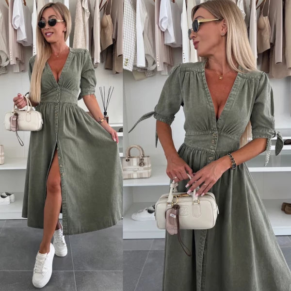 MAYLORA™ | Striking Denim Dress
