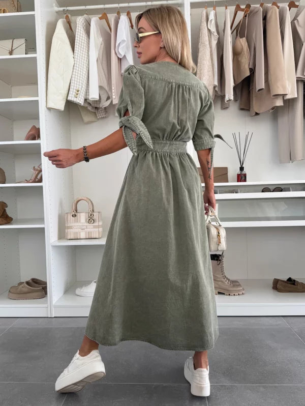 MAYLORA™ | Striking Denim Dress