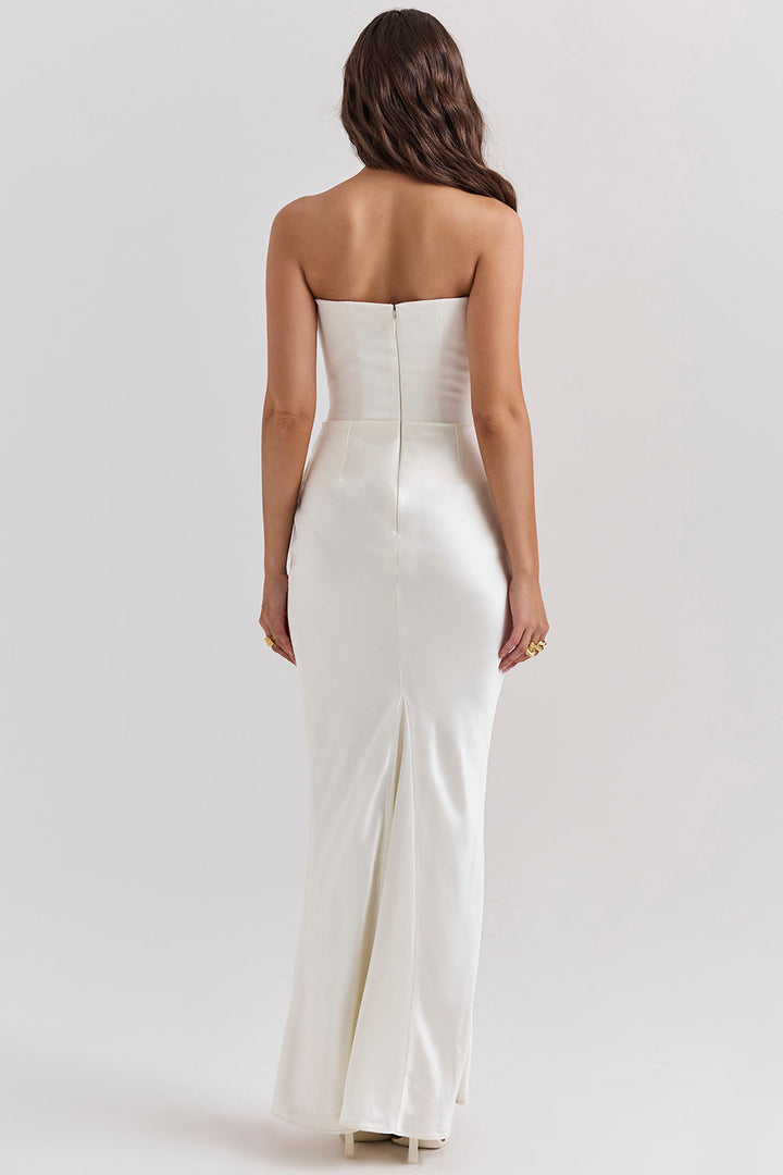 MAYLORA™ | Satin Kleid in taillierter Sanduhr-Form