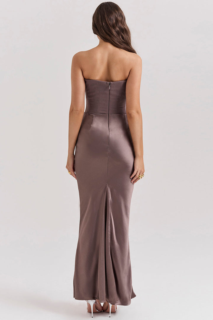 MAYLORA™ | Satin Kleid in taillierter Sanduhr-Form