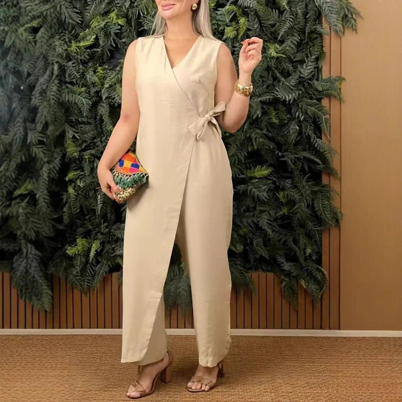 MAYLORA | Eleganter V-Ausschnitt Jumpsuit