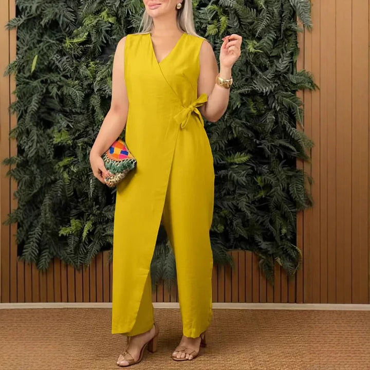 MAYLORA | Eleganter V-Ausschnitt Jumpsuit