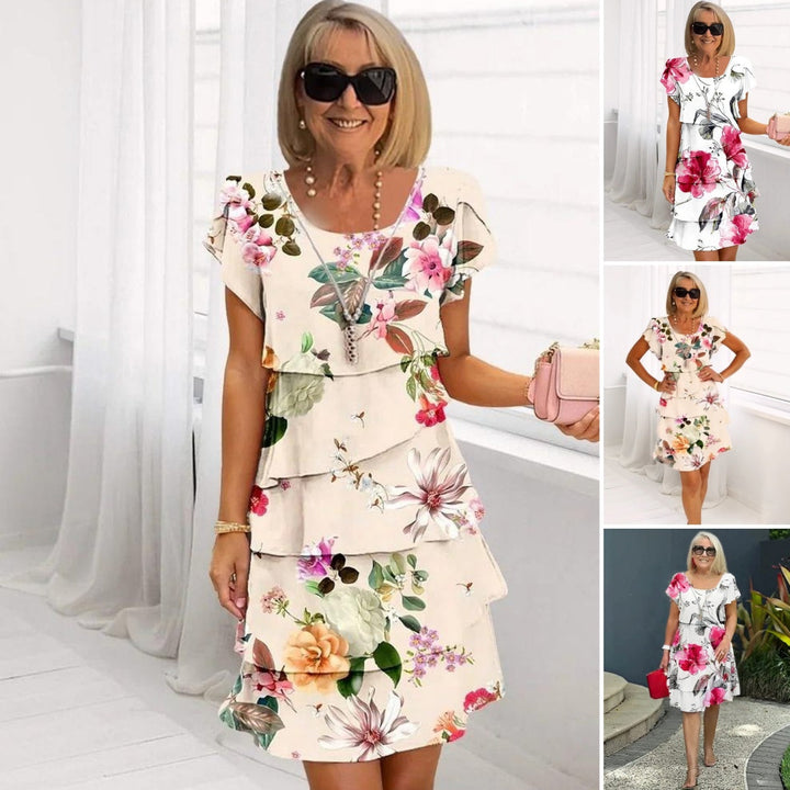 Lyra - Elegantes Blumenmuster Kleid