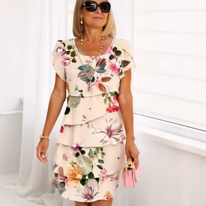 Lyra - Elegantes Blumenmuster Kleid
