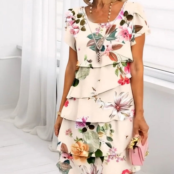 Lyra - Elegantes Blumenmuster Kleid