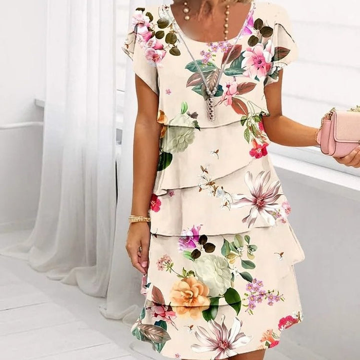 Lyra - Elegantes Blumenmuster Kleid